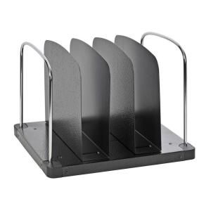 Buddy Products Trio Vertical Desktop Organizer in Charcoal 7650 42