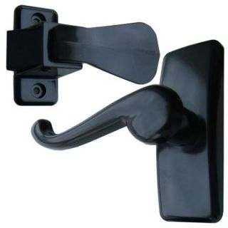 IDEAL Security Storm Door Lever Handle Set in Painted Black SKGLWBLUS