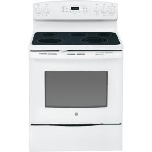 GE 5.3 cu. ft. Electric Range with Self Cleaning Oven in White JB640DFWW