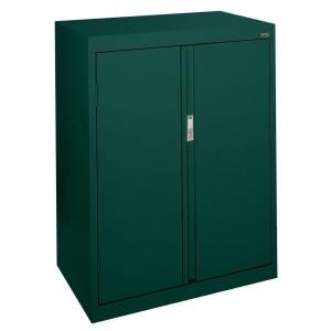 Sandusky System Series 30 in. W x 42 in. H x 18 in. D Counter Height Storage Cabinet with Fixed Shelves in Forest Green HF2F301842 08