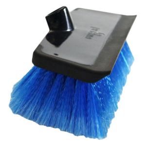 Unger 10 in. Waterflow Scrub Brush with Heavy Duty Soft Bristle Rubber Squeegee 964810