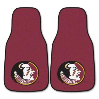 FANMATS Florida State University 18 in. x 27 in. 2 Piece Carpeted Car Mat Set 5080