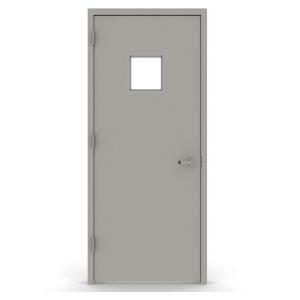 L.I.F Industries 36 in. x 80 in. Vision Lite 1010 Right Hand Door Unit with Welded Frame UWV3680R
