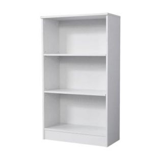 Hampton Bay White 3 Shelf Standard Bookcase THD90003.1a.OF