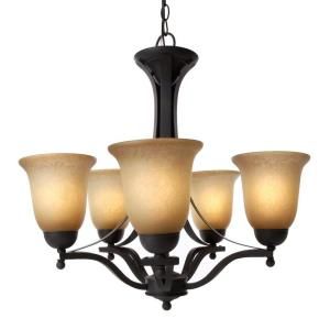 Commercial Electric 5 Light Rustic Iron Chandelier ESS8115 3