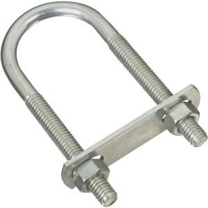 National Hardware #516 5/16 in. x 1 3/8 in. x 3 3/4 in. Zinc Plated U Bolt with Plate and Hex Nut 2190BC 516 U BOLT ZN