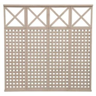Yardistry 78.5 in. x 77.5 in. 4 High Lattice X Privacy Panel DISCONTINUED YM11515