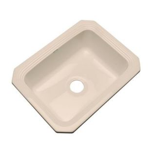 Thermocast Rochester Undermount Acrylic 25x19.5x9 in. 0 Hole Single Bowl Kitchen Sink in Peach Bisque 25007 UM