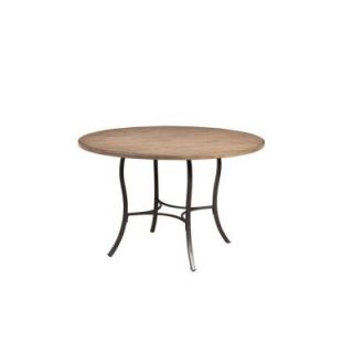 Hillsdale Furniture Charleston Round Metal Dining Table with Wood Top 4670DTB
