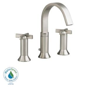 American Standard Berwick 8 in. Widespread 2 Handle High Arc Bathroom Faucet in Satin Nickel with Speed Connect Drain 7430.821.295