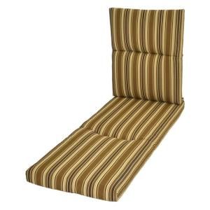 Hampton Bay Wheaton Stripe Textured Outdoor Chaise Lounge Cushion 7649 01222100
