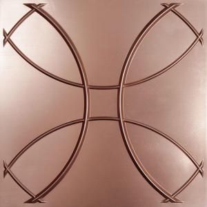 Ceilume Celestial Faux Copper 2 ft. x 2 ft. Lay in or Glue up Ceiling Panel (Case of 6) V3 CELEST 22CBR