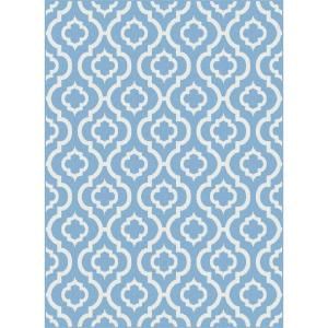 Tayse Rugs Metro Blue 7 ft. 10 in. x 10 ft. 3 in. Contemporary Area Rug 1021  Blue  8x10