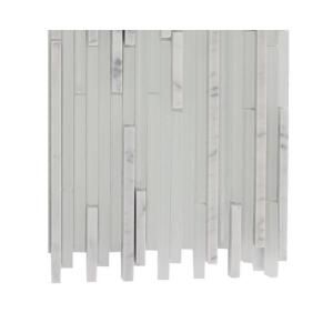 Splashback Tile Tetris Stylus Carrera Ice Pattern Glass Tiles   6 in. x 6 in. x 8 mm Floor and Wall Tile Sample (1 sq. ft.) R2C5