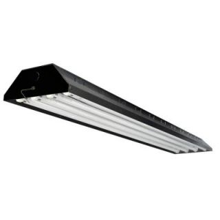 HomeSelects 4 ft. 4 Lamp High Output T5 Black Grow Light Fixture  Discontinued 6299