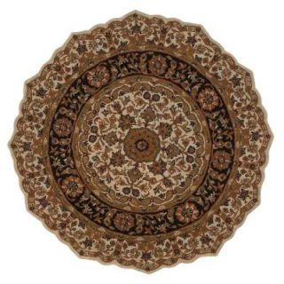 Home Decorators Collection Masterpiece Beige and Black 6 ft. Round Area Rug 3713960280