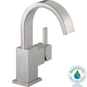 Delta Vero Single Hole 1 Handle High Arc Bathroom Faucet in Stainless 553LF SS