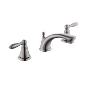 Glacier Bay 2500 Series 8 in. Widespread 2 Handle Bathroom Faucet in Brushed Nickel 67575 6004