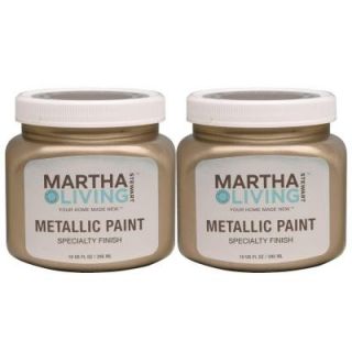Martha Stewart Living 10 oz. Metallic Vintage Gold Paint (2 Pack) DISCONTINUED 207748