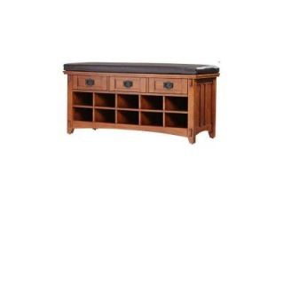 Home Decorators Collection Artisan Light Oak 3 Drawer Bench with Shoe Storage 0825300950