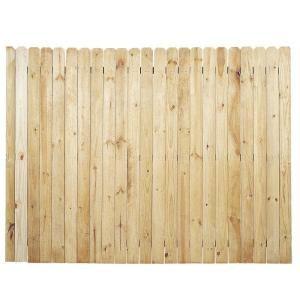 6 ft. x 8 ft. Pressure Treated Pine Heavy Duty Stockade Fence Panel 0307050