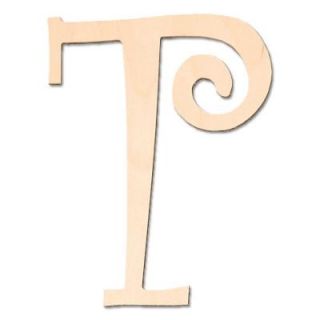 Design Craft MIllworks 8 in. Baltic Birch Curly Wood Letter (T) 47019