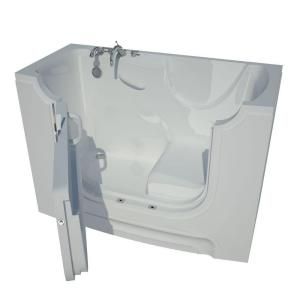 Universal Tubs 5 ft. x 30 in. Wheelchair Accessible Left Drain Walk In Soaking Tub in White HD3060WCALWS