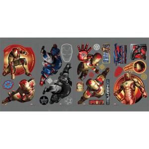 5 in. x 11.5 in. Iron Man 3 Peel and Stick 24 Piece Wall Decals RMK2139SCS