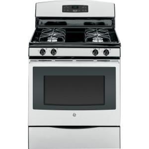 GE 5.0 cu. ft. Gas Range with Self Cleaning Oven in Stainless Steel JGB630REFSS