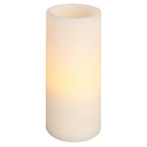 3.5 in. x 8 in. Vanilla Scent, Bisque, Battery Operated Wax Candle with Timer 37765