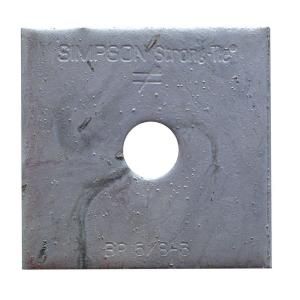 Simpson Strong Tie Hot Dip Galvanized 5/8 in. Bolt Dia. 3 in. x 3 in. Bearing Plate BP 5/8 3HDG