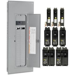 Square D by Schneider Electric Homeline 200 Amp 40 Space 60 Circuit Indoor Main Breaker Load Center with Cover Value Pack HOM4060M200CAFIVP