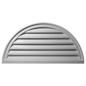 Ekena 2 in. x 48 in. x 24 in. Functional Half Round Gable Louver Vent GVHR48F
