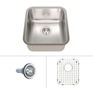 ECOSINKS Acero Combo Undermount Stainless Steel 16 1/8x18 1/8x8 0 Hole Single Bowl Kitchen Sink with Satin Finish ECOS 168UA