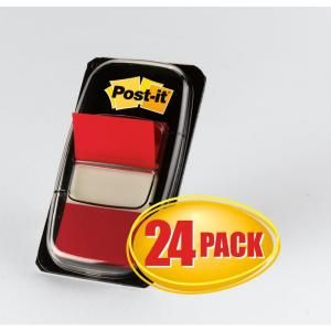 Post It 1 in. Red Post it Flags (2 Packs) 680 1 24
