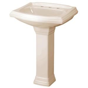Gerber Allerton Pedestal Combo Bathroom Sink in Biscuit G002257509