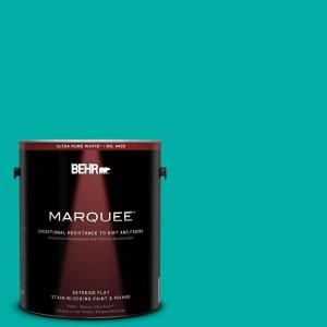 BEHR MARQUEE 1 gal. #490B 5 Cozumel Flat Exterior Paint 445301