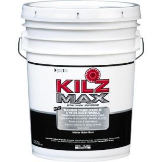 KILZ MAX 5 gal. White Water Based Interior Primer, Sealer and Stain Blocker L200205