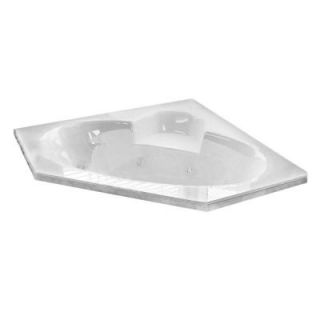 Universal Tubs Malachite 4.8 ft. Jetted Whirlpool Tub with Center Drain in White HD6060SWL
