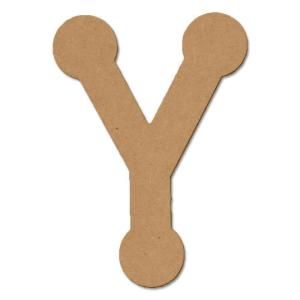 Design Craft MIllworks 8 in. MDF Bubble Wood Letter (Y) 47276
