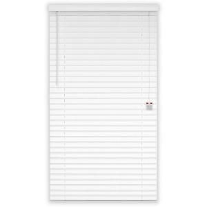 All Strong White 2 in. Textured Slats Faux Wood Blind, 72 in. Length (Prices Varies by Size) QAWT480720