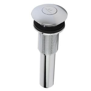 DECOLAV 2.717 in. H x 8.6875 in. D Push Button Closing Umbrella Drain without Overflown in Polished Chrome 9298 CP