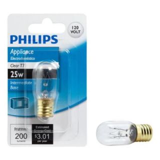 Philips 25 Watt Incandescent T7 Microwave Light Bulb 416271