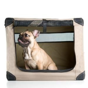 ABO Gear 22 in. x 18 in. x 15 in. Small Dog Digs Patented Collapsible Travel Crate 10499
