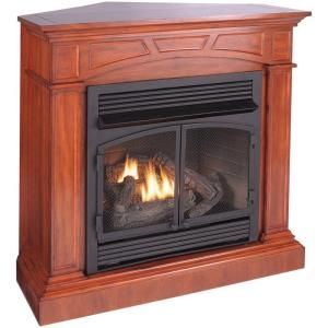 ProCom 45 in. Convertible Vent Free Dual Fuel Gas Fireplace in Heritage Cherry with Remote FBD400RTCC M HC