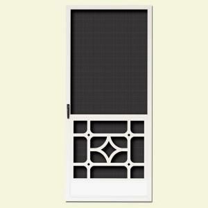 Unique Home Designs Catalina 36 in. x 80 in. White Outswing Metal Hinged Screen Door ISHM440036WHT