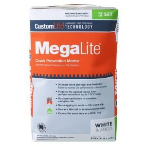 Custom Building Products MegaLite White 30 lb. Crack Prevention Mortar MLMW30