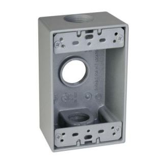 Bell 1 Gang Three 3/4 in. Hole Rectangular Electrical Box   Gray SB375S