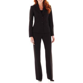 Black Label by Evan Picone Notch Collar Pant Suit, Womens