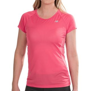 New Balance Run T Shirt   Short Sleeve (For Women)   BLACK (M )